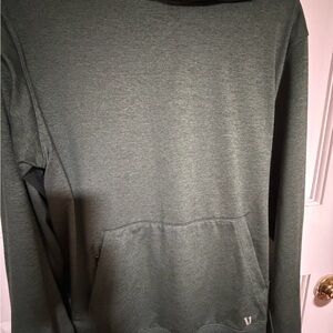 Vuori Sunday Performance Green Long Sleeve Hoodie